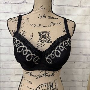 Parfait‎ USA plus Size 40DD Saffron Padded Bra Style 2901 Black Underwire Sexy